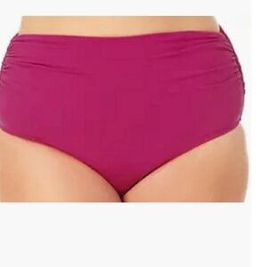 Anne Cole Womens Plus Convertible High Waist Swim Bottom Separates Pink 22W 8677